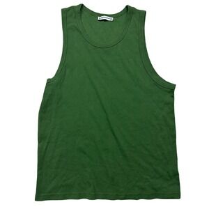 NWOT American Giant Men's Rib Tank Top Green Chive Size 2XL Made in USA